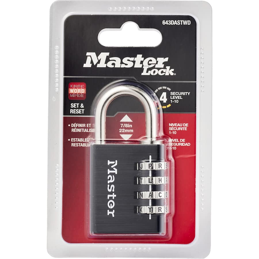 Master Lock Locks & Alarms Word Combination Padlock 40mm