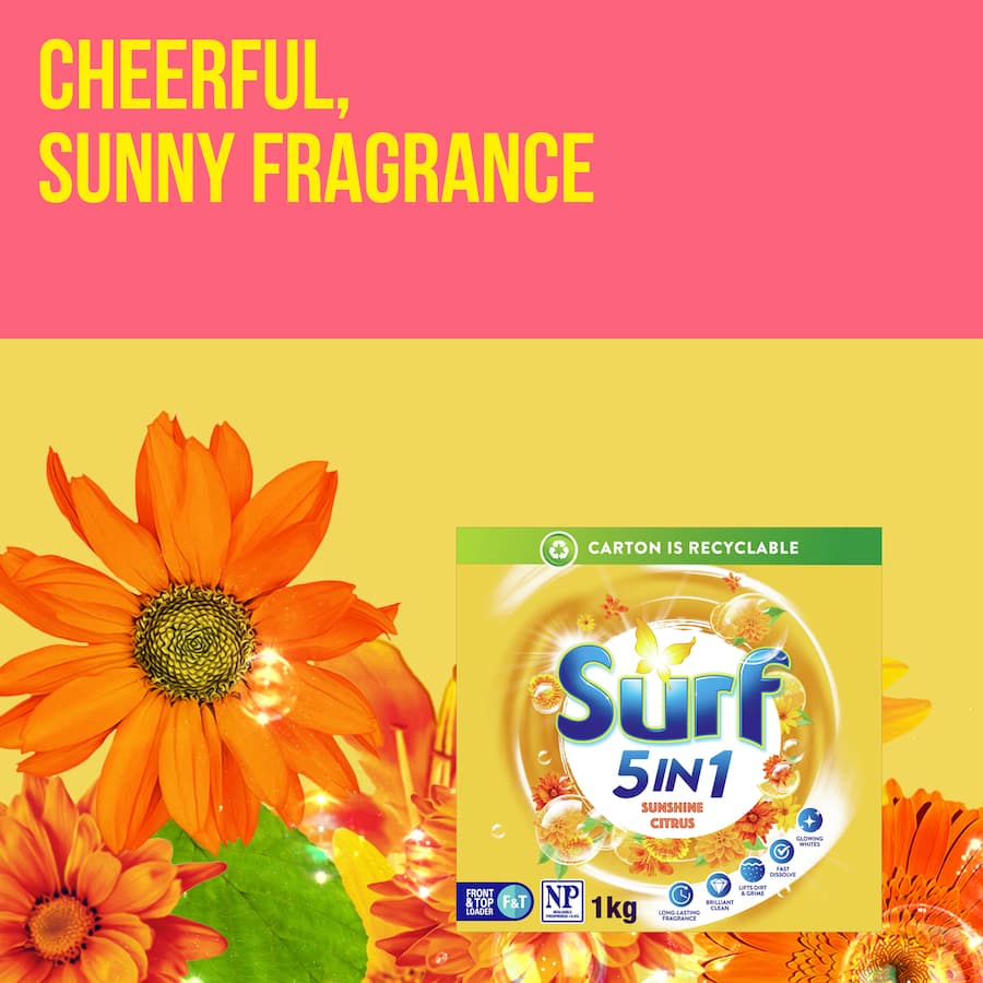 Surf Laundry Powder 5 In 1 Sunshine Citrus 1kg