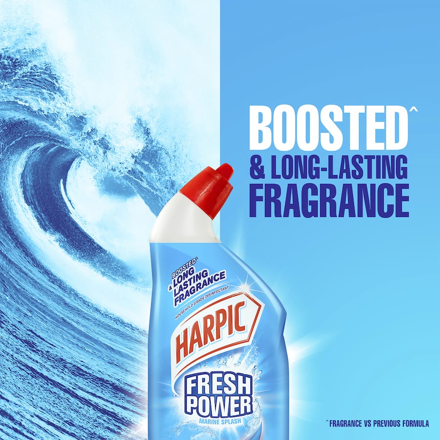 Harpic Toilet Cleaner Fresh Power Marine Splash 700mL