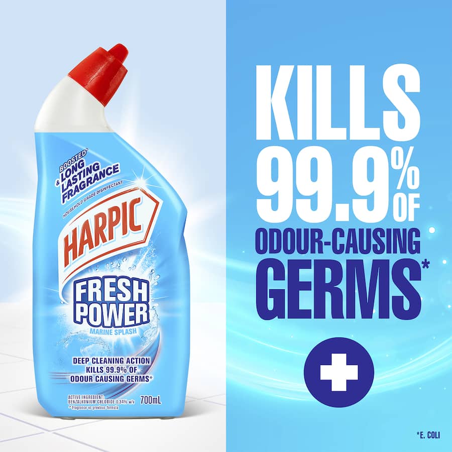 Harpic Toilet Cleaner Fresh Power Marine Splash 700mL