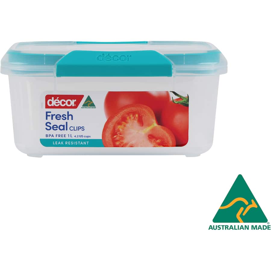 Decor Fresh Seal Container Clips Oblong 1L