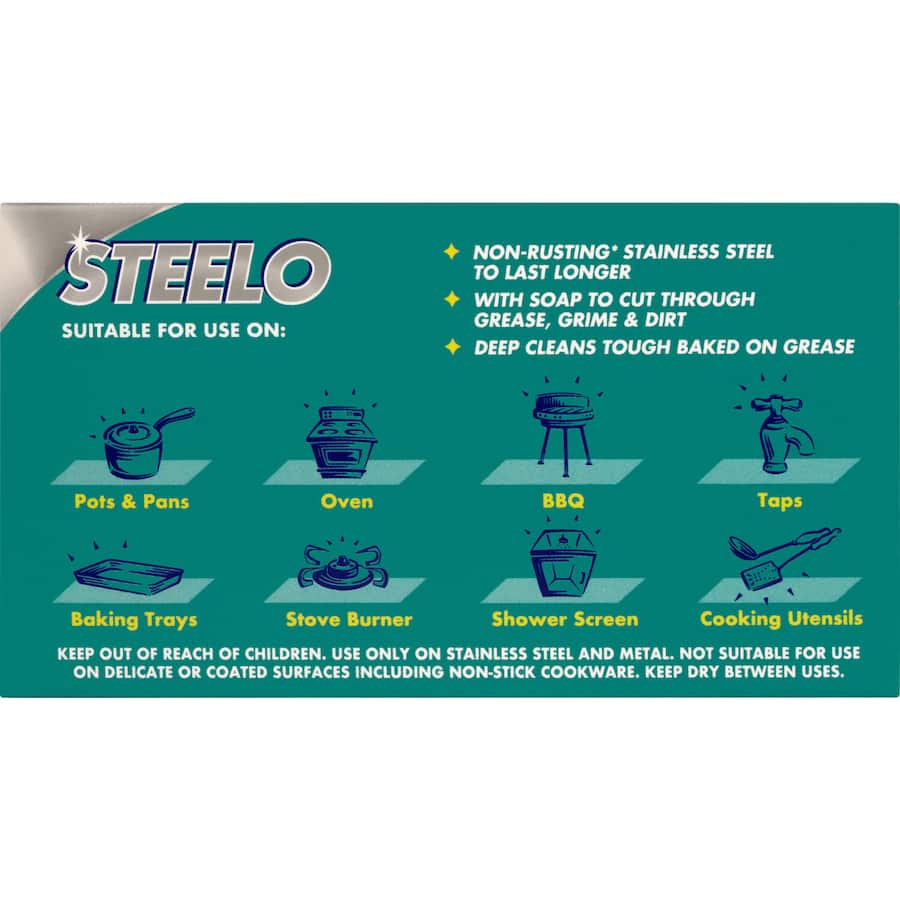 Steelo Stainless Soap Pads No Rust 5pack