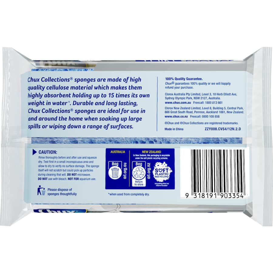 Chux Sponges Thin 4pack