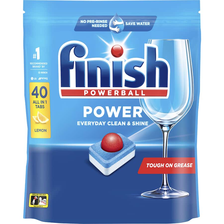 Finish Dishwasher Tablets Power All In 1 Lemon 40pack