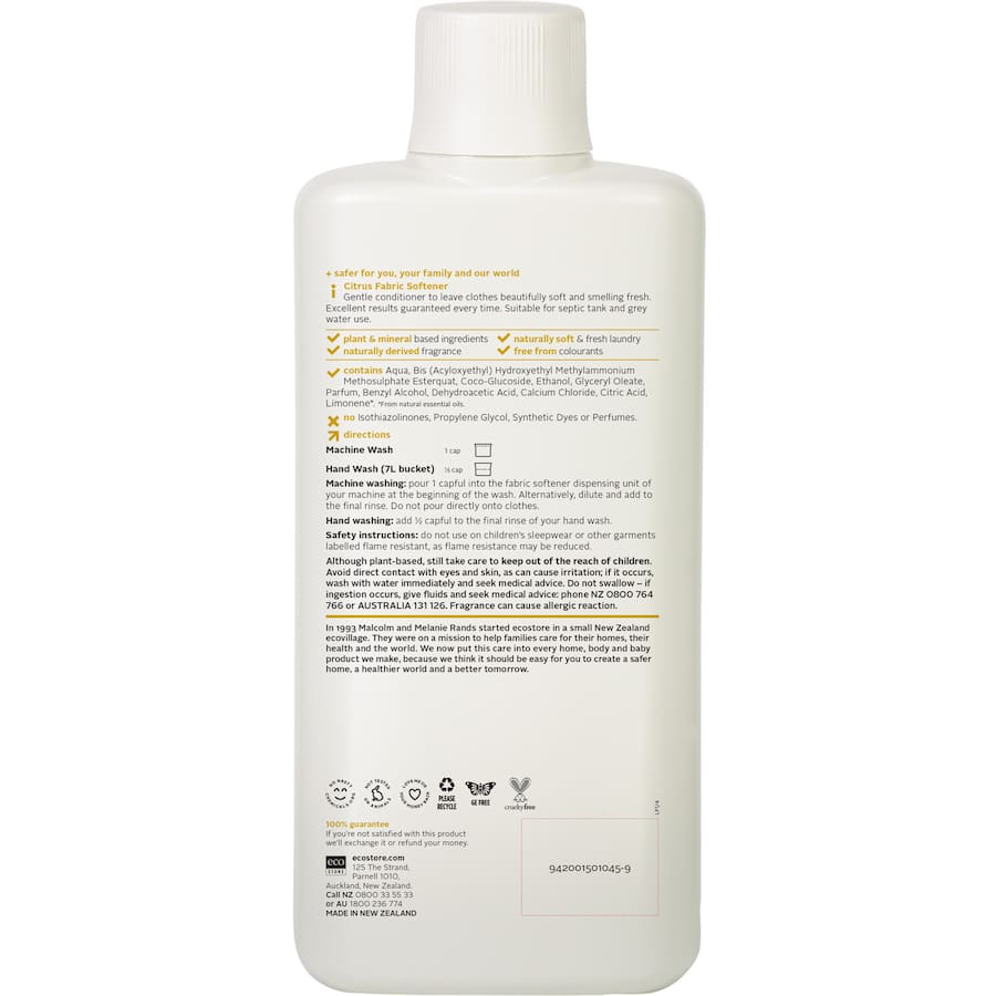 Ecostore Fabric Softener Citrus 1000mL