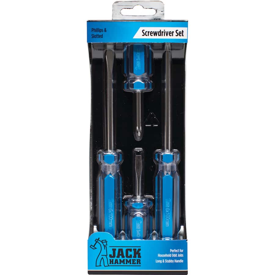 Jack Hammer Screwdriver Screwdriver Set 4 Piece 1pack