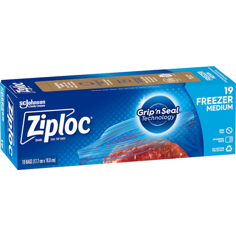 Ziploc Freezer Bags Medium 19pack