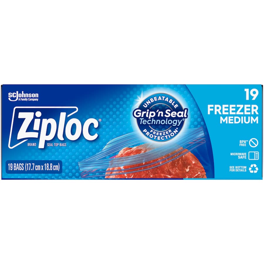 Ziploc Freezer Bags Medium 19pack