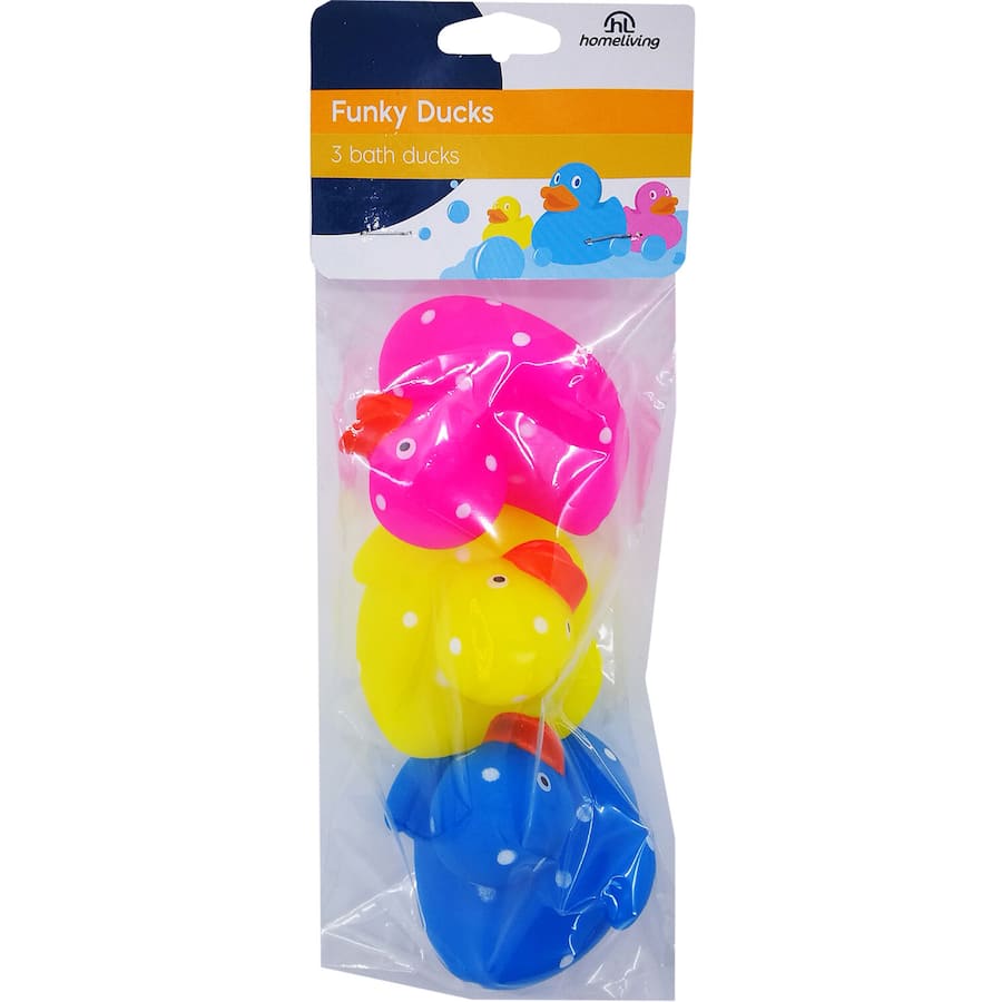 Homeliving Bath Toys Funky Ducks 3pack