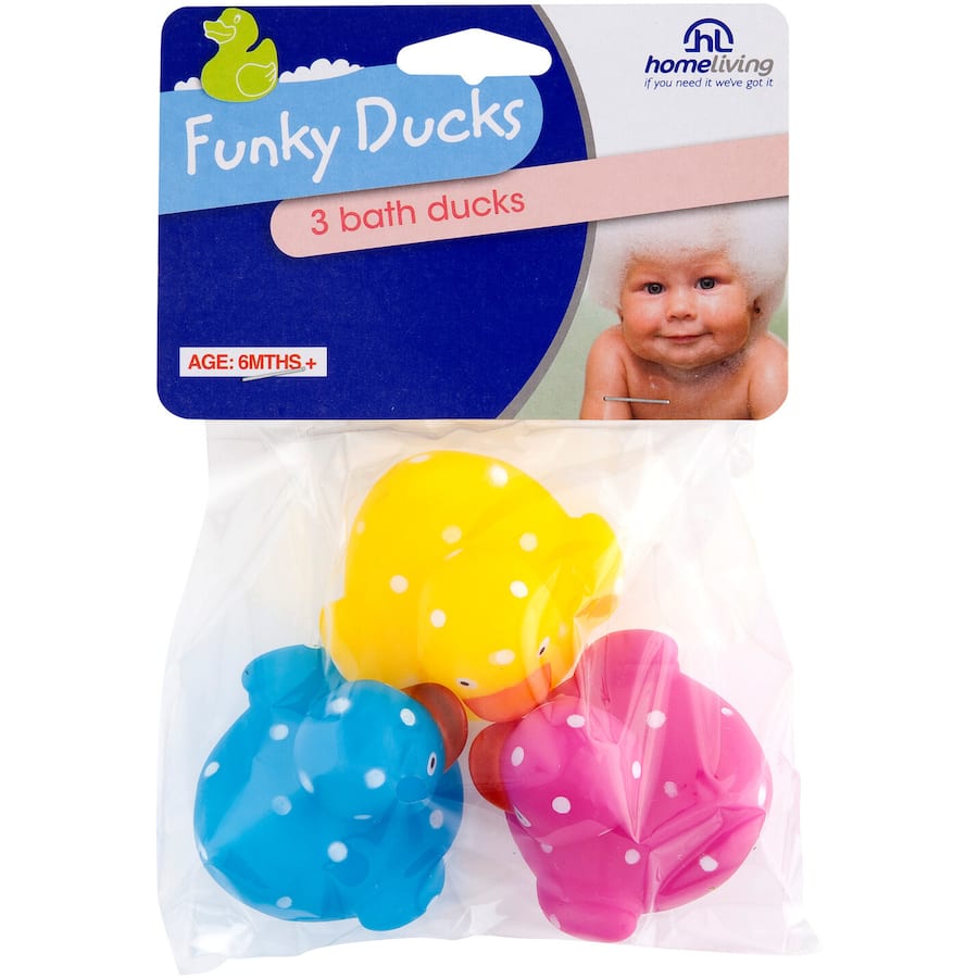 Homeliving Bath Toys Funky Ducks 3pack