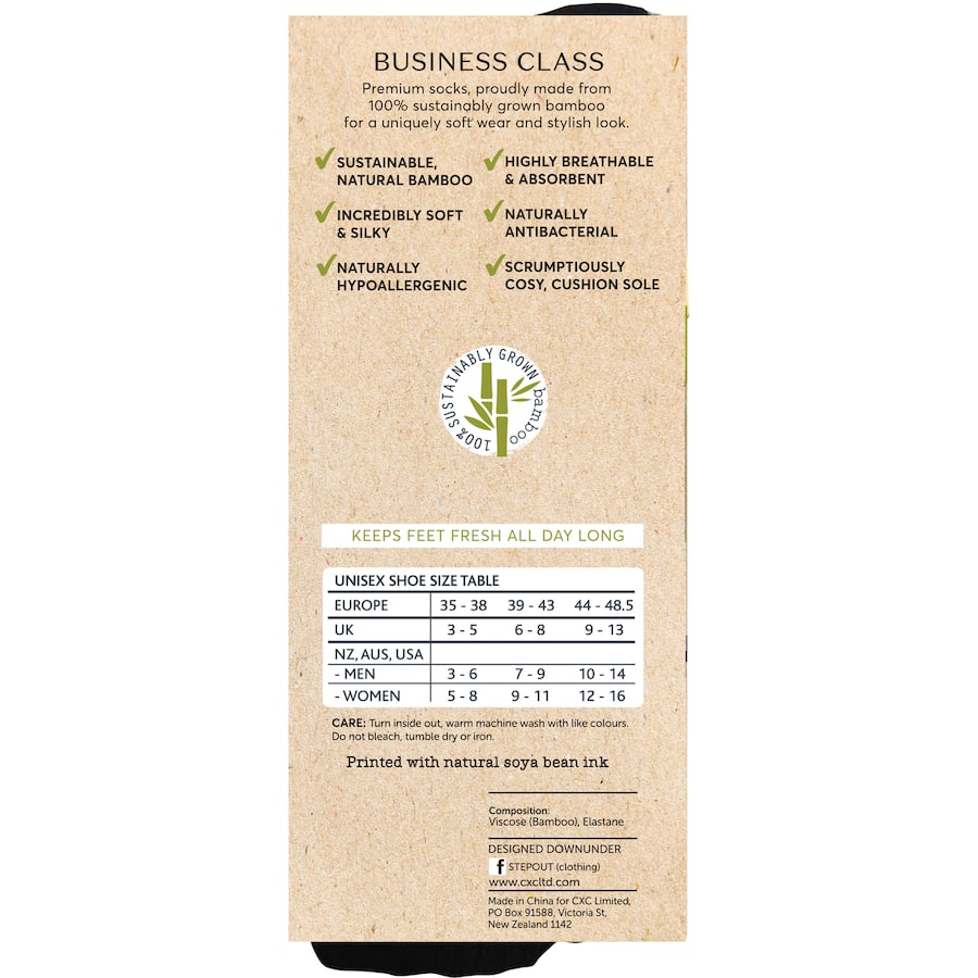 Stepout Nature Socks Bamboo Business Sz 44-48 2pack