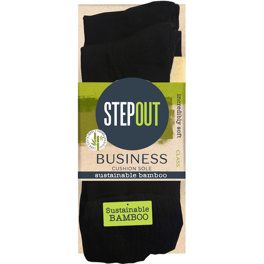 Stepout Nature Socks Bamboo Business Sz 39-43.5 2pack