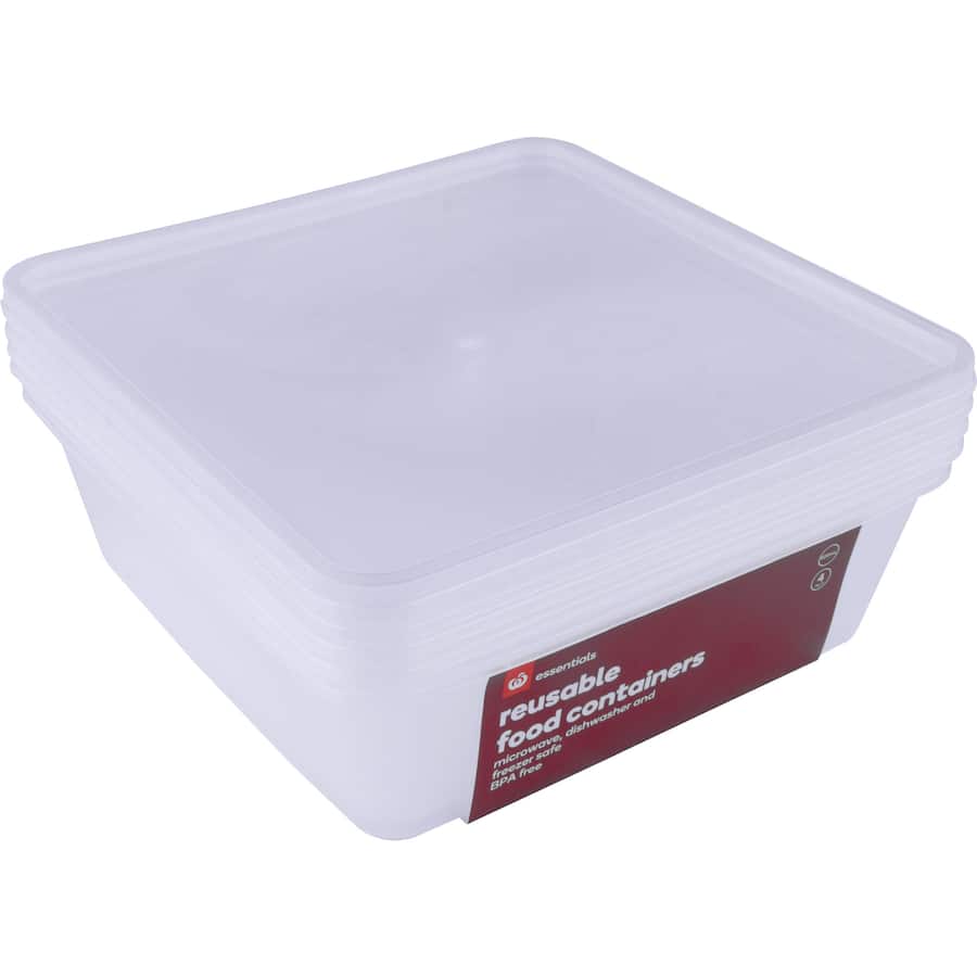 Essentials Container Square 920ml 4pack