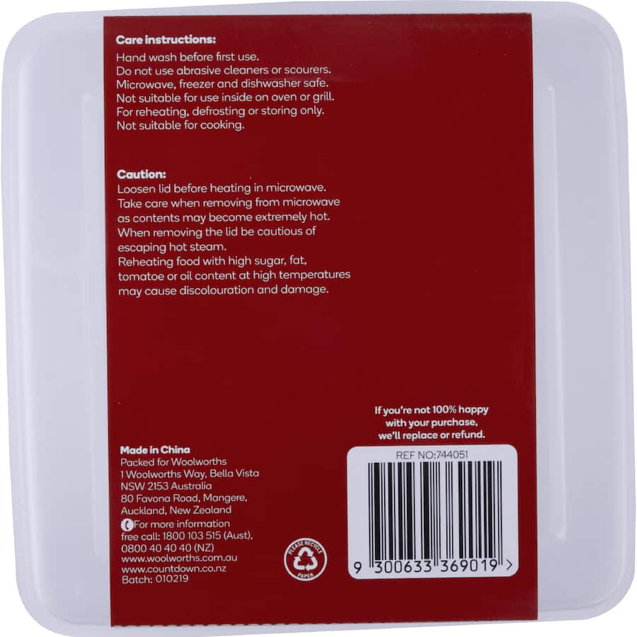 Essentials Container Square 920ml 4pack