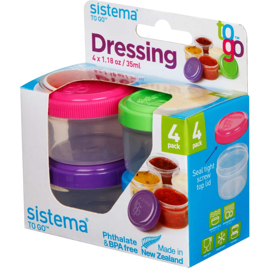 Sistema To Go Salad Dressing Pot Each 4pack