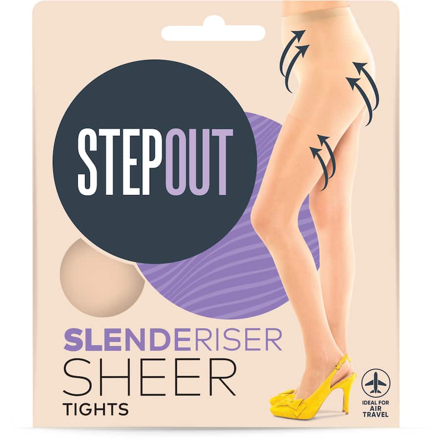 Stepout Slenderiser Tights Medium Bare Mids 20d 1pr