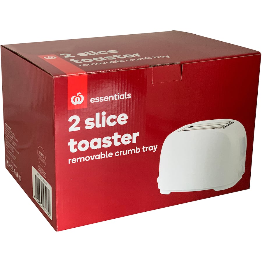Essentials Toaster Plastic 2 Slice Each