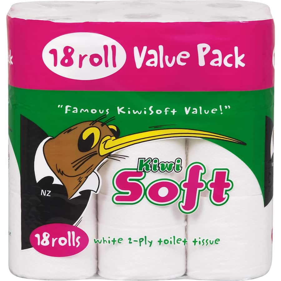 Kiwi Soft Toilet Paper 18pk White