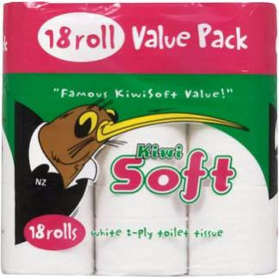 Kiwi Soft Toilet Paper 18pk White