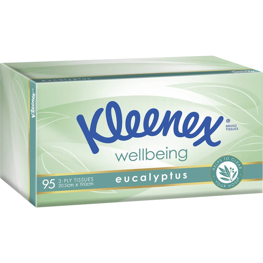Kleenex Extra Care Tissues Eucalyptus Box 95pack