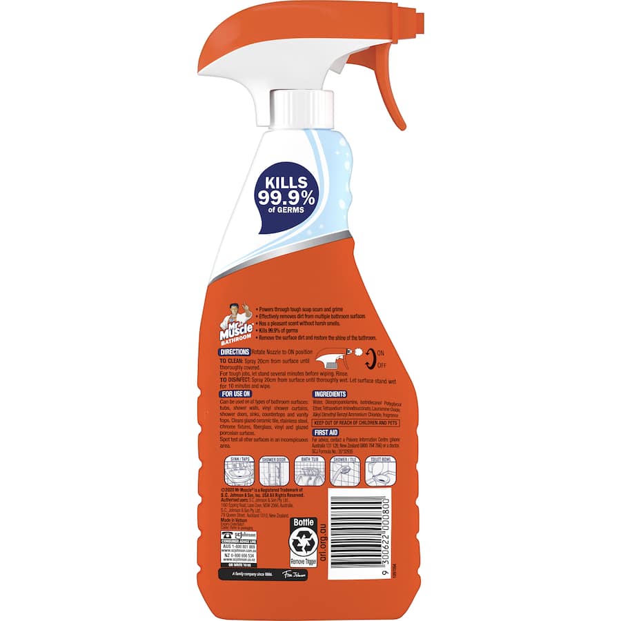 Mr Muscle Ionic Bathroom Cleaner Fresh Trigger 500mL