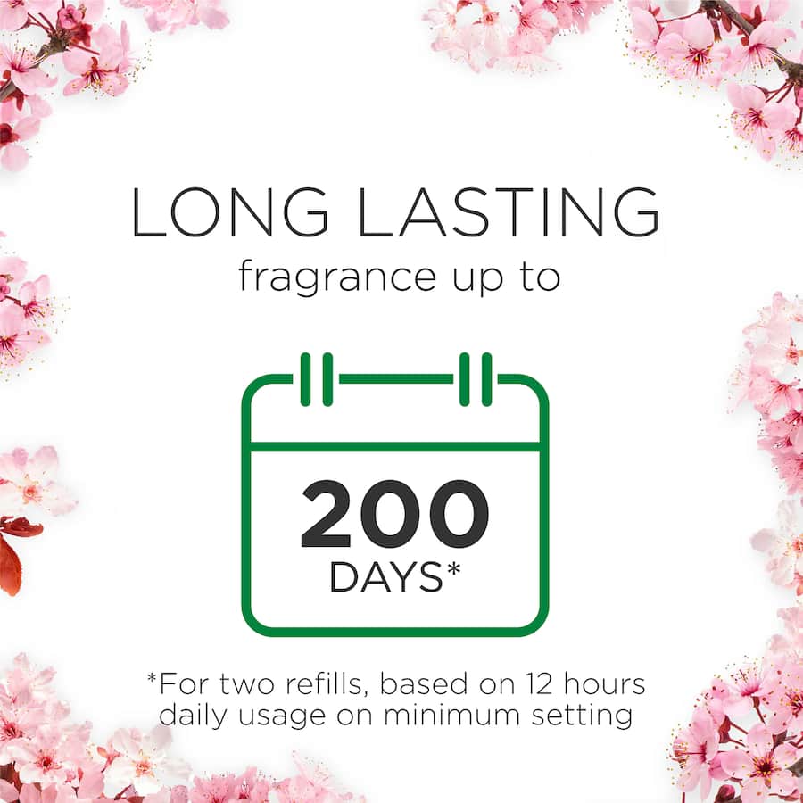 Air Wick Pure Scented Oil Plug In Cherry Blossom 19ml each refill 2pack