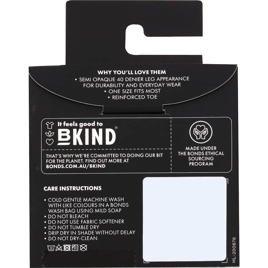 Bonds Comfy Tops Knee Highs Semi Opaques Black 1 size