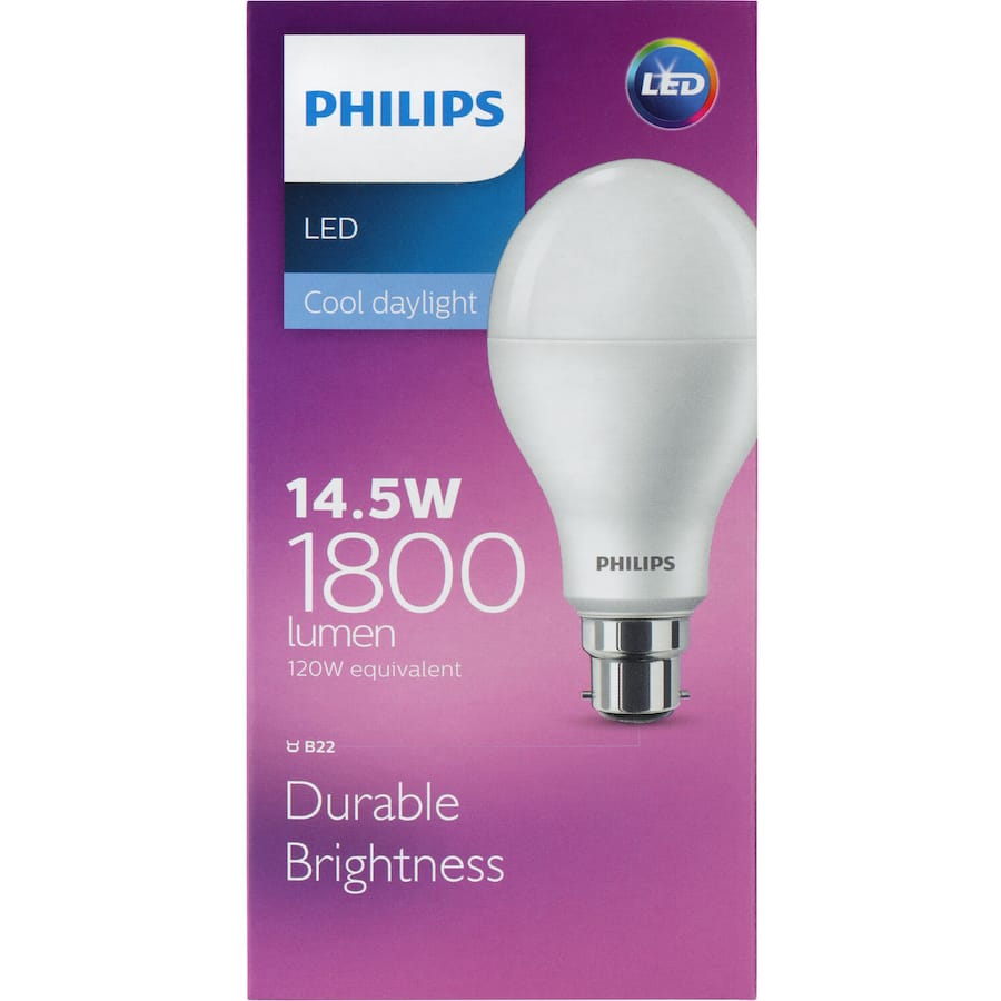 Philips Led Bayonet Light Bulb 14.5w 1800lm Cool Daylight 1pack