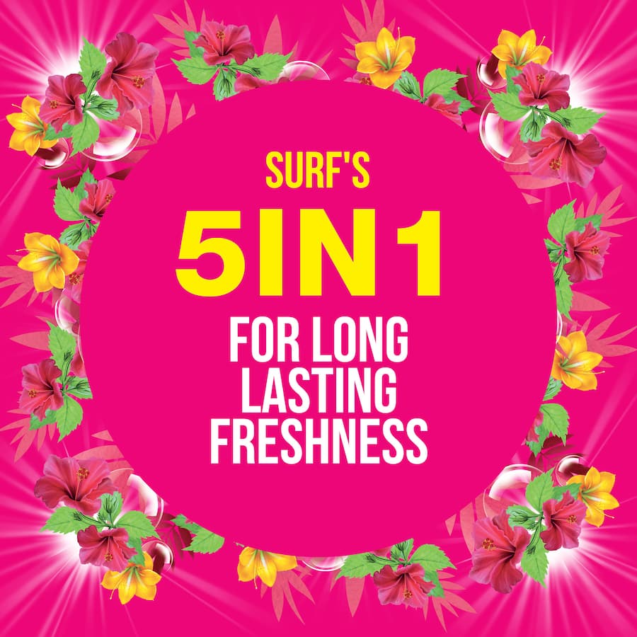Surf 5 In 1 Washing Liquid Tropical 20 Washes Bottle 1L