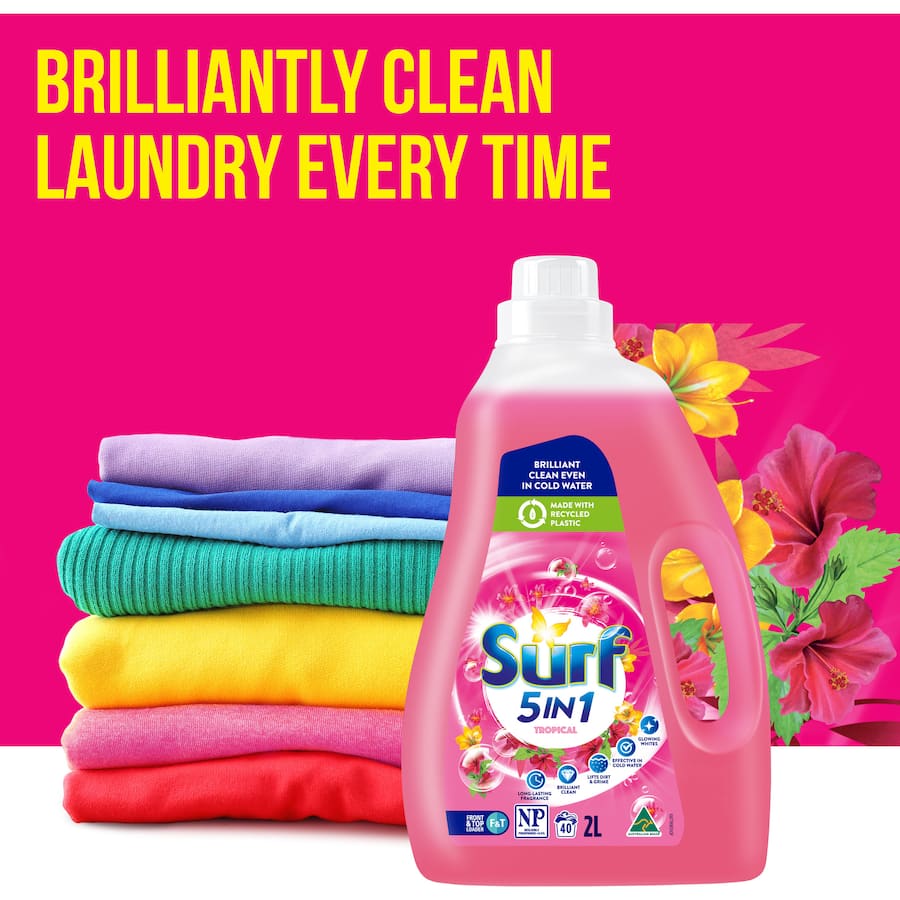 Surf Front & Top Loader Laundry Liquid Tropical 2L