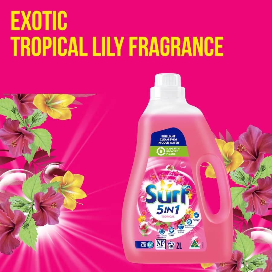 Surf Front & Top Loader Laundry Liquid Tropical 2L