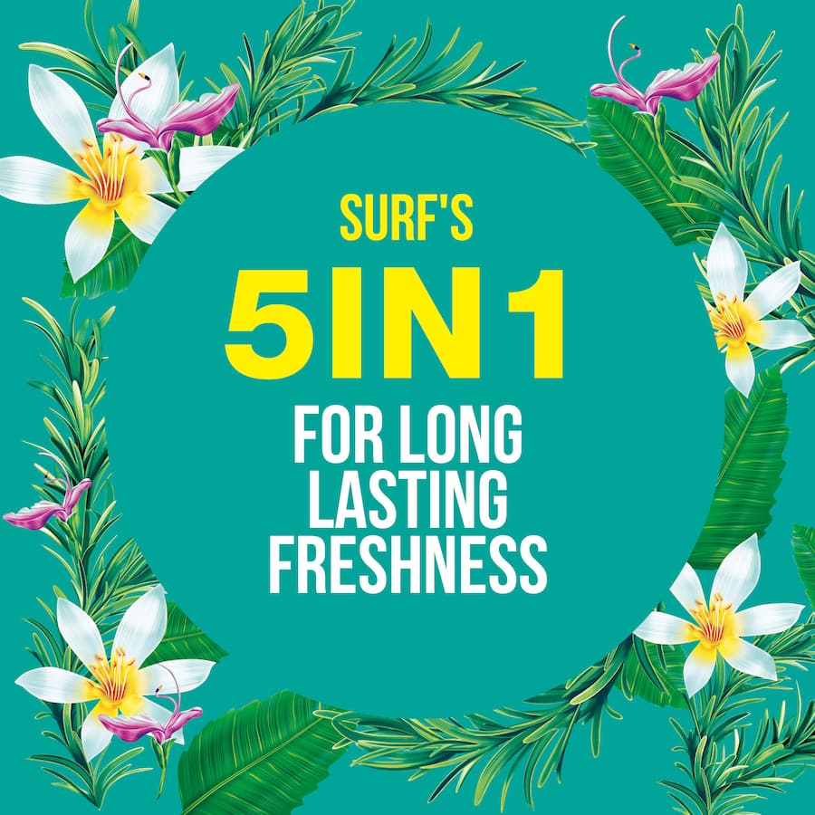 Surf 5 In 1 Washing Liquid 5 Herbal Extracts 20 Washes Bottle 1L