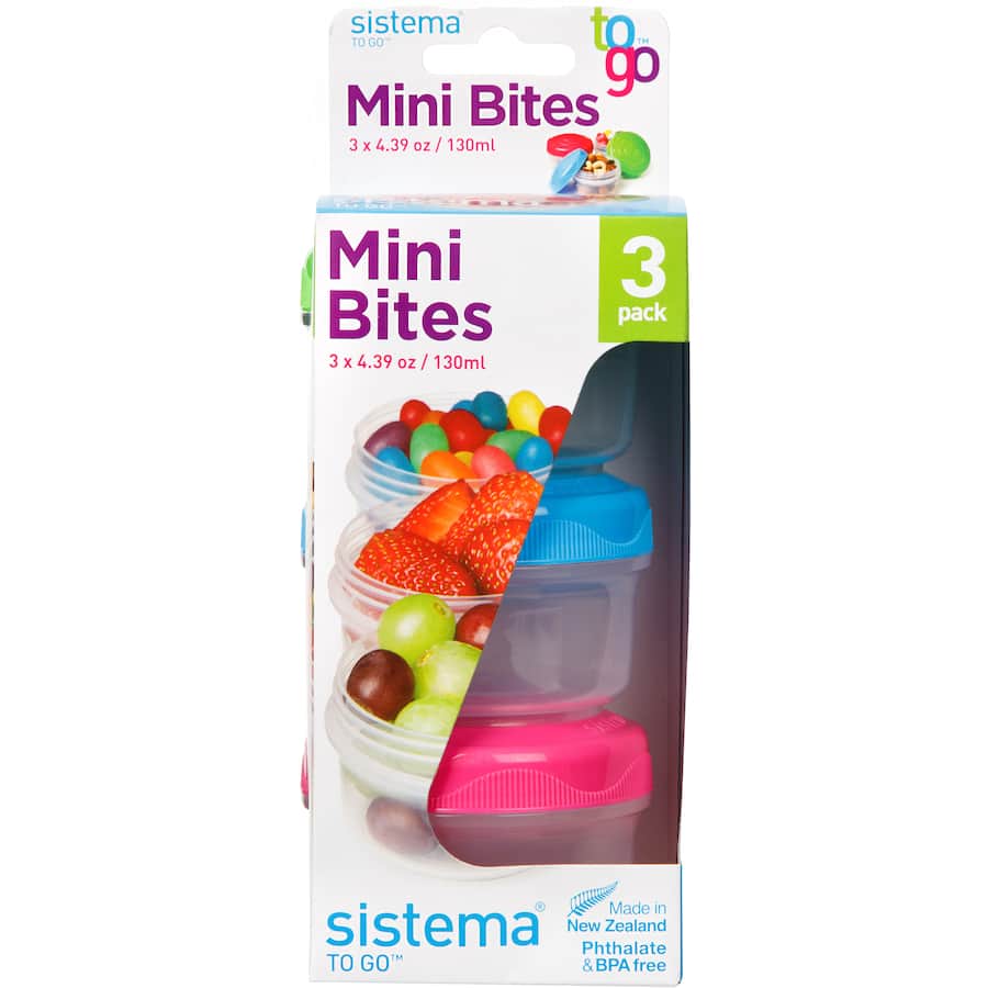 Sistema To Go Container Mini Bites 3pack