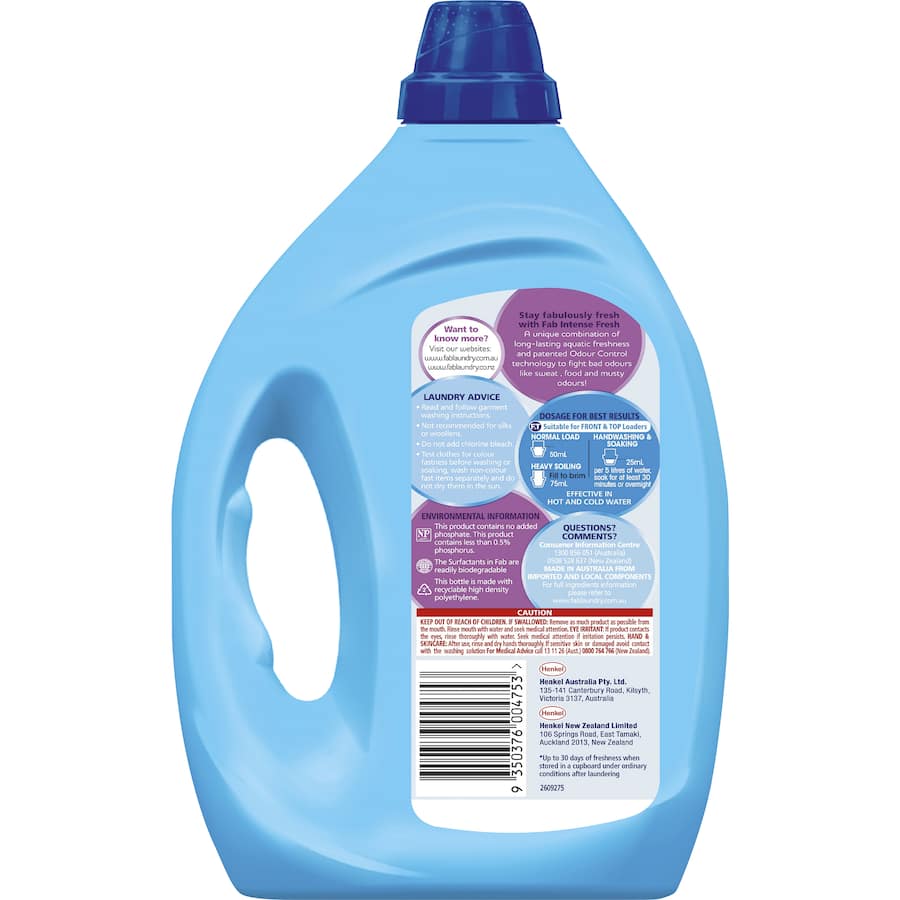 Fab Intense Laundry Liquid 1.8L