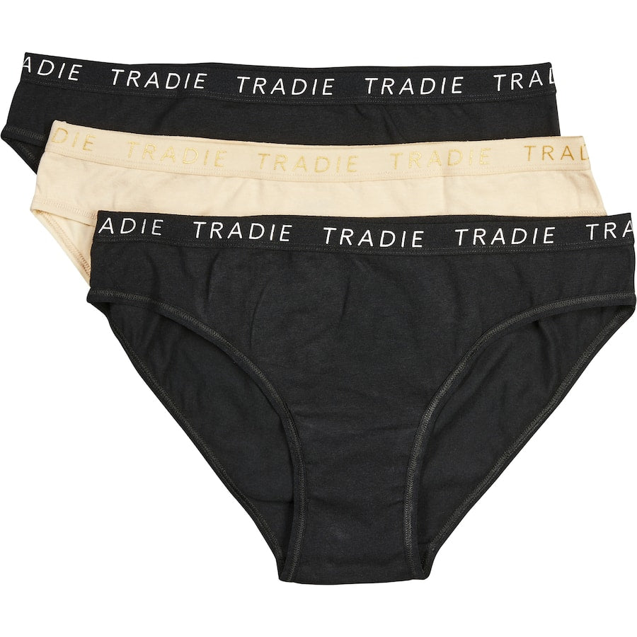 Tradie Women's Underwear Bikini Size 10 3pack