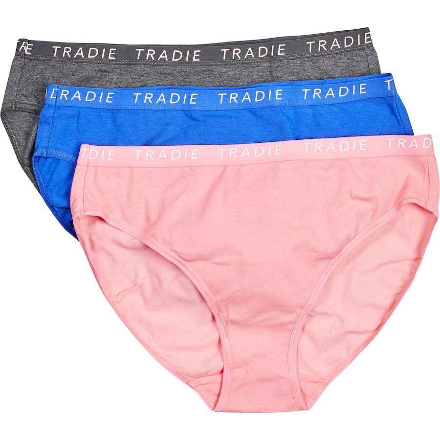 Tradie Underwear Ladies Hi-cut Size 12 3pack