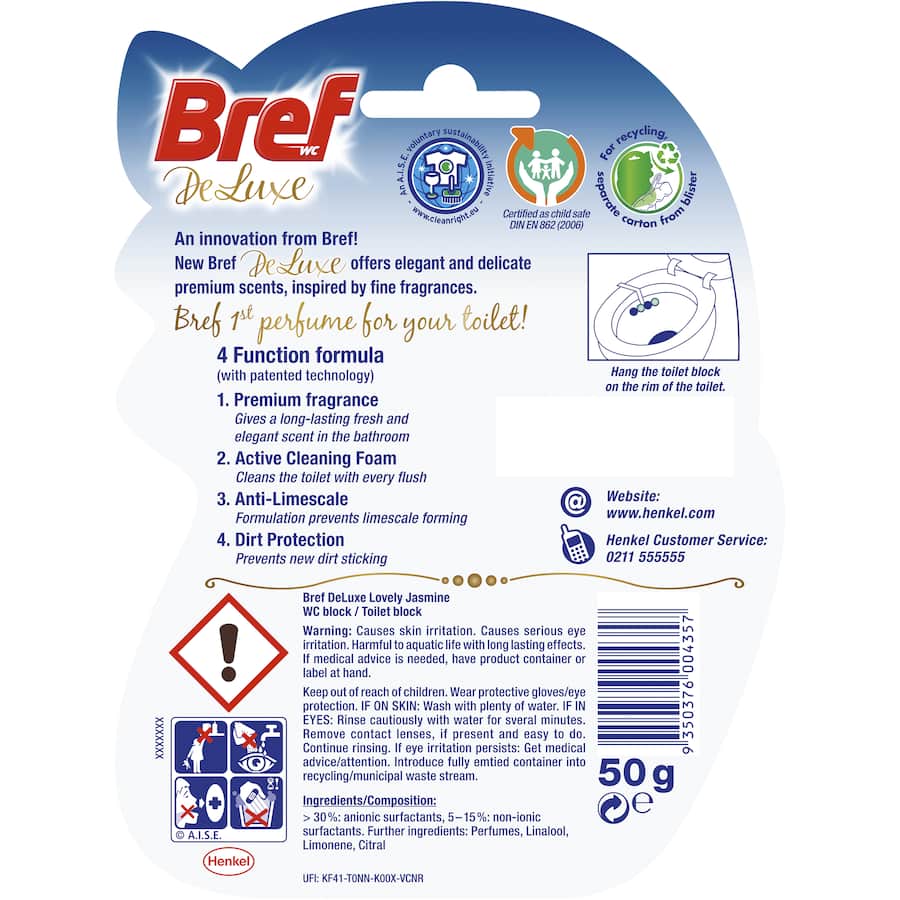 Bref Deluxe Toilet Flush Lovely Jasmine 50g