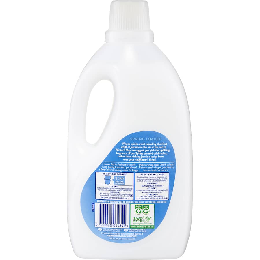 Fluffy Fabric Softener Conditioner Jasmine Fresh Bottle 2L
