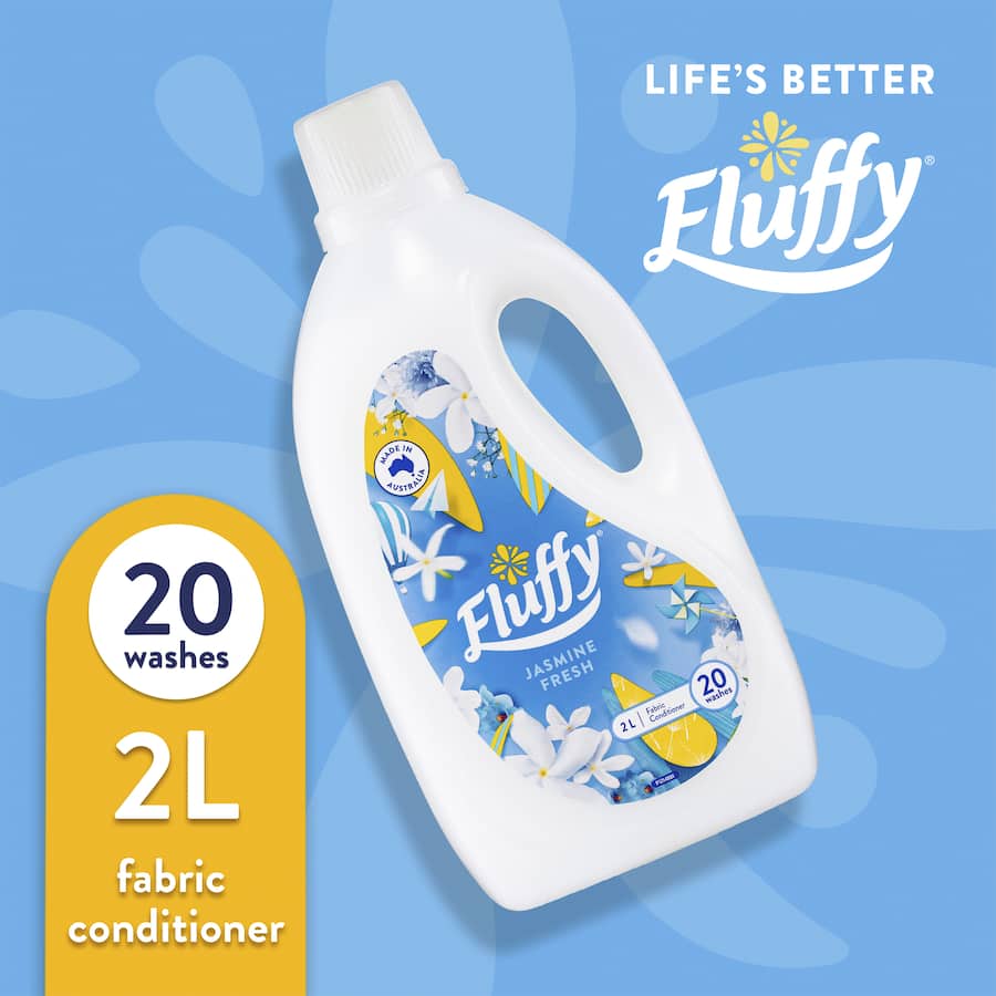 Fluffy Fabric Softener Conditioner Jasmine Fresh Bottle 2L
