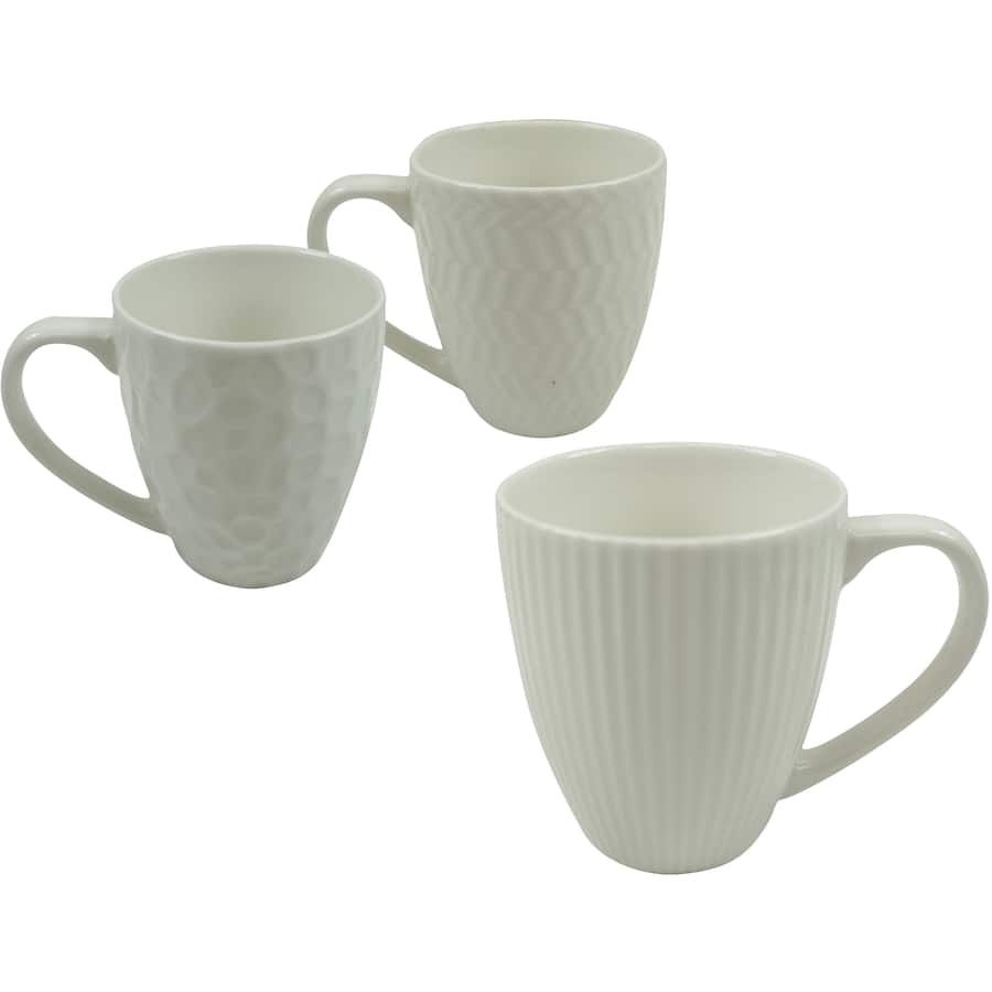 Food Guru Mug White Textured 1ea