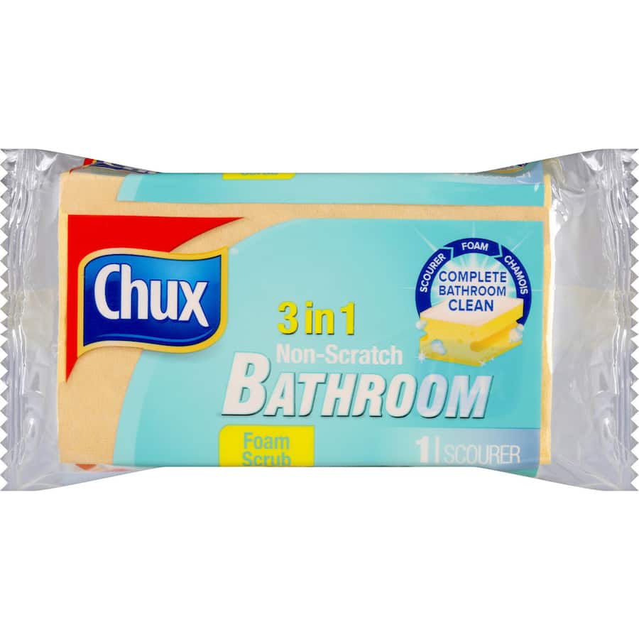 Chux Scourer 3 N 1 Bathroom Foam Scrub