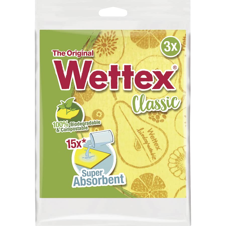 Wettex Classic Sponge Cloth 3pack
