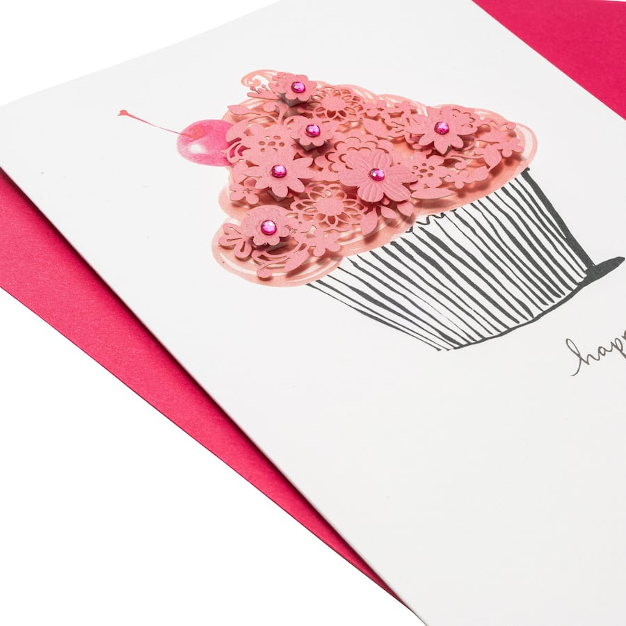 Hallmark Birthday Card Laser Cupcake