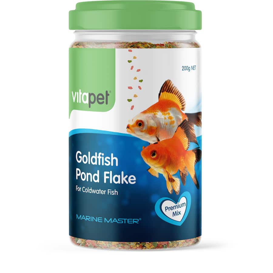 Vitapet Pet Food Goldfish Pond Flakes Tub 200g