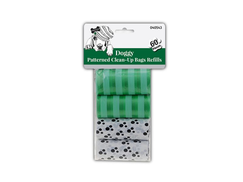 Doggy Clean Up Refill Bags - Patterned 60's (24 Packs)