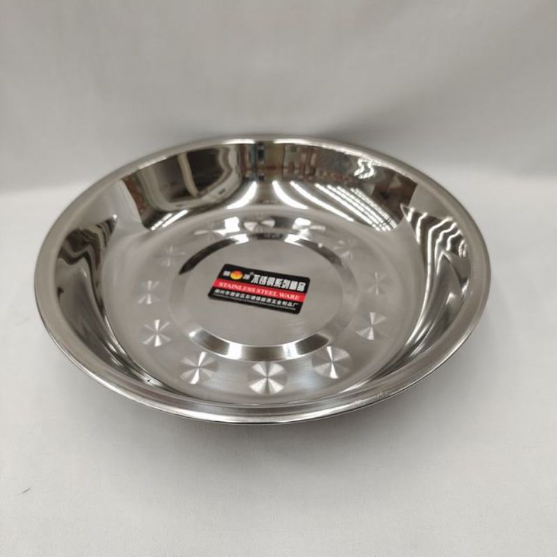 Stainless Steel Plate - 26cm (Set of 10)