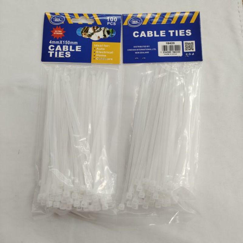 Cable Ties - White 4 x 150mm (600pcs)