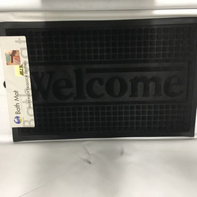 MAT - Welcome Black 50 x 80cm (Set of 6)