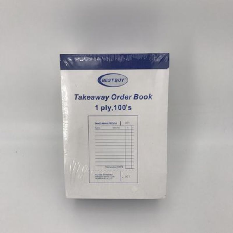 Takeaway Order Book - 1 Ply (Set of 10)