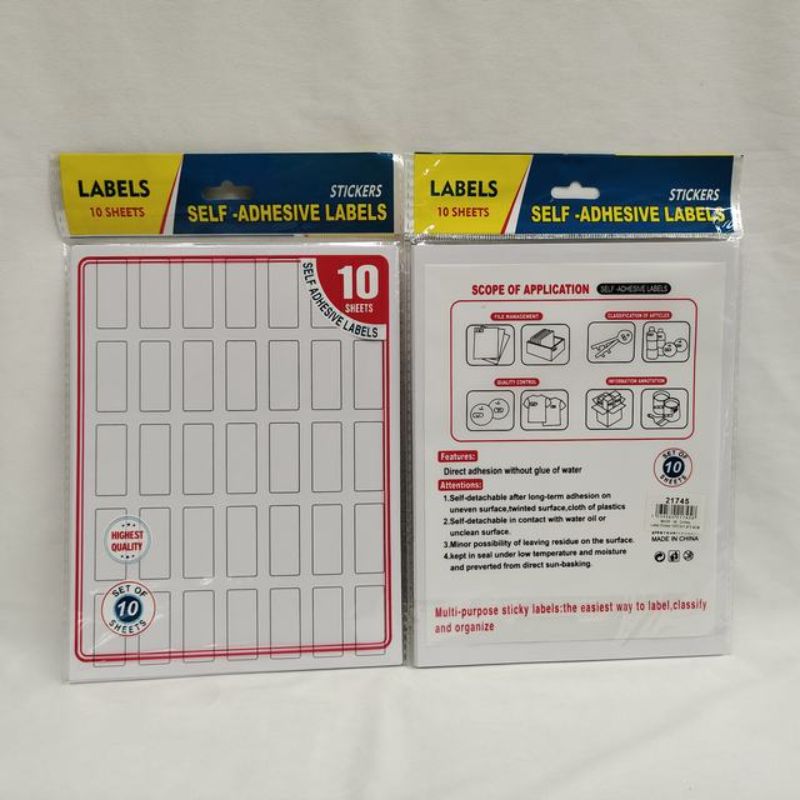 Label Stickers - 1.8 x 3.8cm (12 Packs)